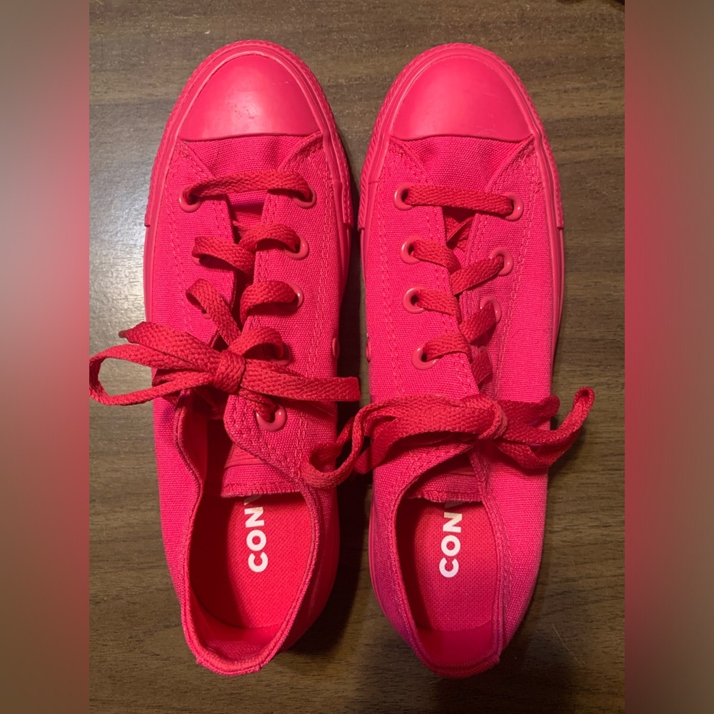 Converse Vibrant Pink Lace-Up Sneakers